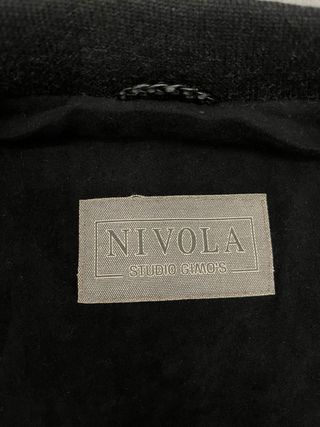 Cappotto lungo vera pelle scamosciata nero