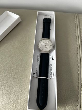 Reloj Rochas Hombre Extraplano Negro/Plata