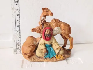 Diorama vintage presepe con cammelli