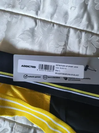 Jockstrap Addicted Nero/Giallo, nuovo