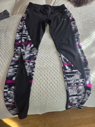 Mallas Puma Negras y Rosas