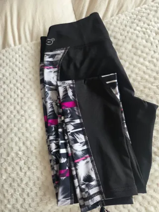 Mallas Puma Negras y Rosas