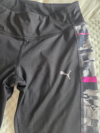 Mallas Puma Negras y Rosas