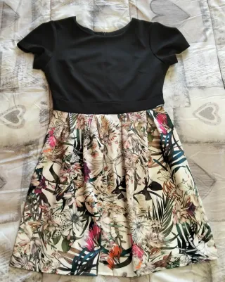 Vestito fantasia floreale nero