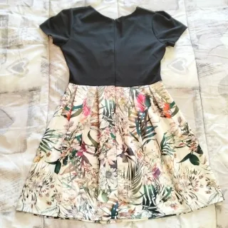 Vestito fantasia floreale nero