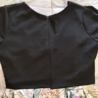 Vestito fantasia floreale nero