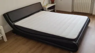 Cama Matrimonio Negro 150x190