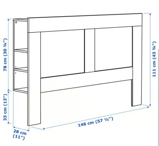 Cama + Cabecero Brimnes 140x200 (IKEA)