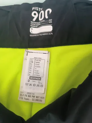 Pantalón esquí niño Talla 12