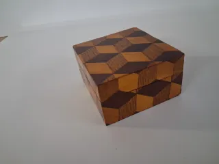 Caja madera artesanal marquetería