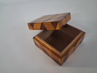Caja madera artesanal marquetería
