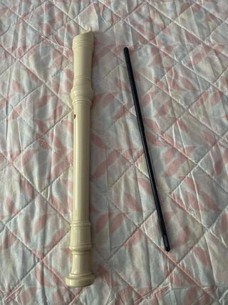 Flauta dulce color crema