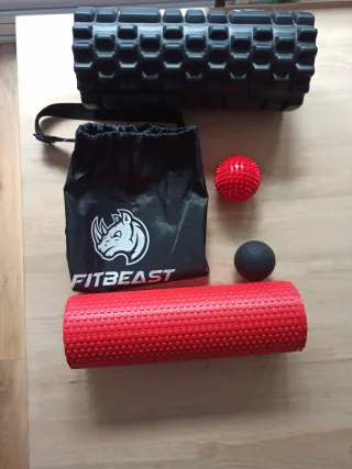 Rodillo de espuma/Foam Roller y pelotas Fitbeast