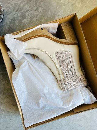 Botines piel plataforma calcetín 38