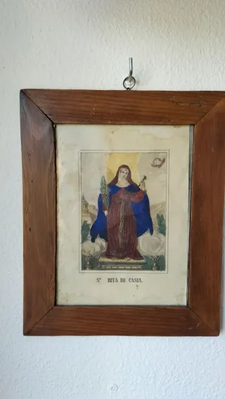 Cuadro antiguo Santa Rita de Casia