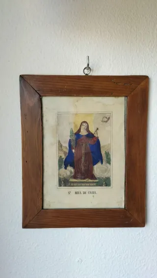 Cuadro antiguo Santa Rita de Casia