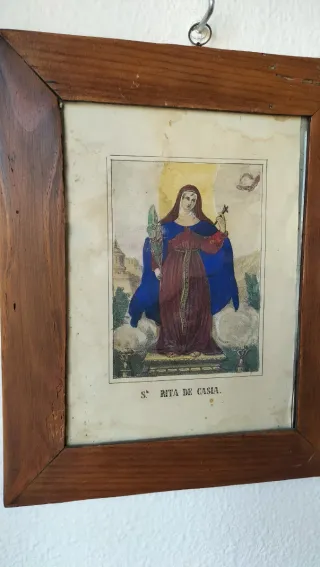 Cuadro antiguo Santa Rita de Casia