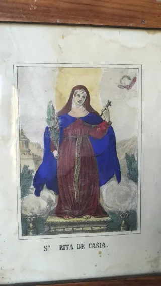Cuadro antiguo Santa Rita de Casia