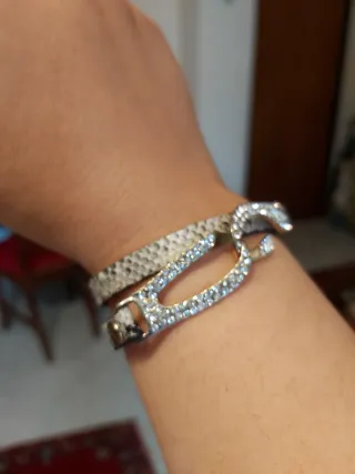 Bracciale girocollo donna serpente strass
