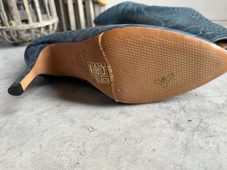 Botines Toral Piel Coco Azul Talla 36 Nuevos