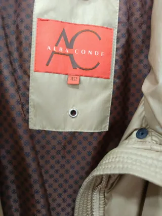 Abrigo AC plumas mujer beige