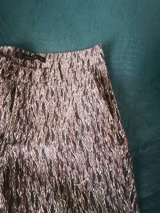 Pantaloni donna fantasia grigio/argento