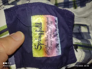 Bañador a cuadros azul y blanco