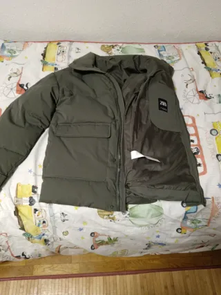 Cazadora Zara Hombre Talla L Verde Oliva