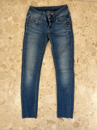 Jeans Skinny Mujer G-Star Azul Medio Lavado