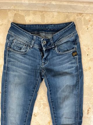 Jeans Skinny Mujer G-Star Azul Medio Lavado