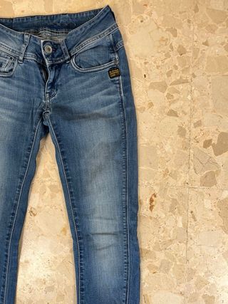 Jeans Skinny Mujer G-Star Azul Medio Lavado