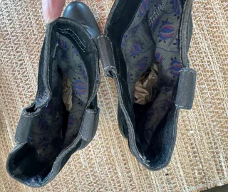 Botines vintage piel auténtica negros