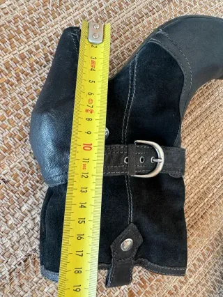 Botines vintage piel auténtica negros