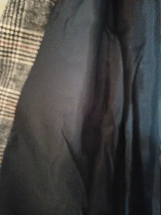 Abrigo señora cuadros gris Rosa.