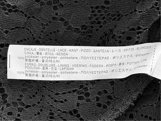 Blusa/Túnica negra con encaje, por estrenar.