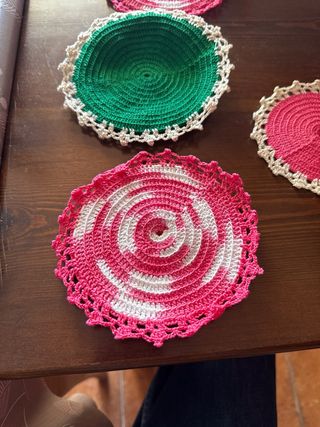 Cojines/Posavasos Decorativos Hechos a Mano