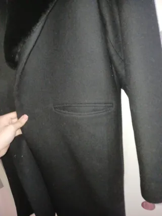Chaqueta paño Zara hombre negra