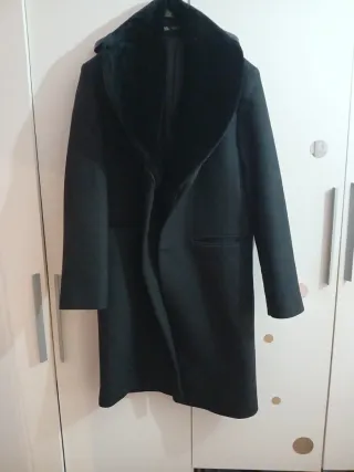 Chaqueta paño Zara hombre negra