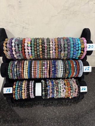 Pulseras de piedras naturales multicolor