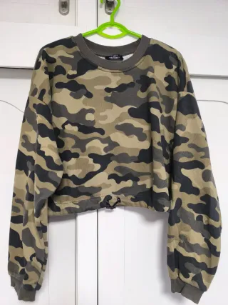 Sudadera Camuflaje Militar Beige y Verde