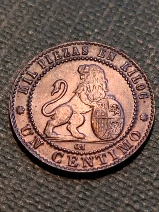 Moneda 1 Céntimo 1870 sin circular