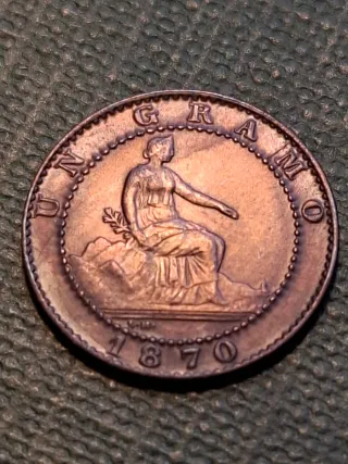 Moneda 1 Céntimo 1870 sin circular