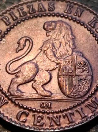 Moneda 1 Céntimo 1870 sin circular