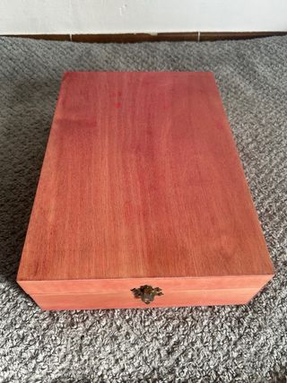 Joyero de madera con espejo