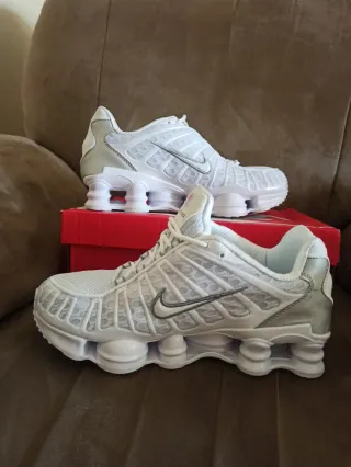 Nike Shox TL Plata/Blanco