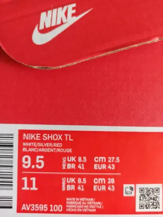 Nike Shox TL Plata/Blanco