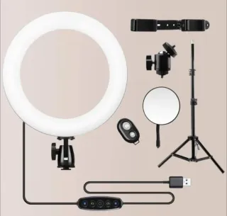 Anillo de luz ring portátil con trípode y baterías