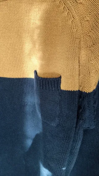 Jersey nuevo  mostaza y azul