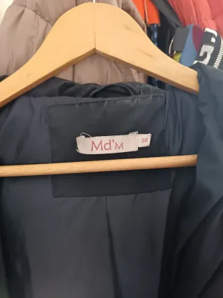 Parka larga azul marino