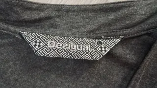 Vestido corto Desigual azul y gris